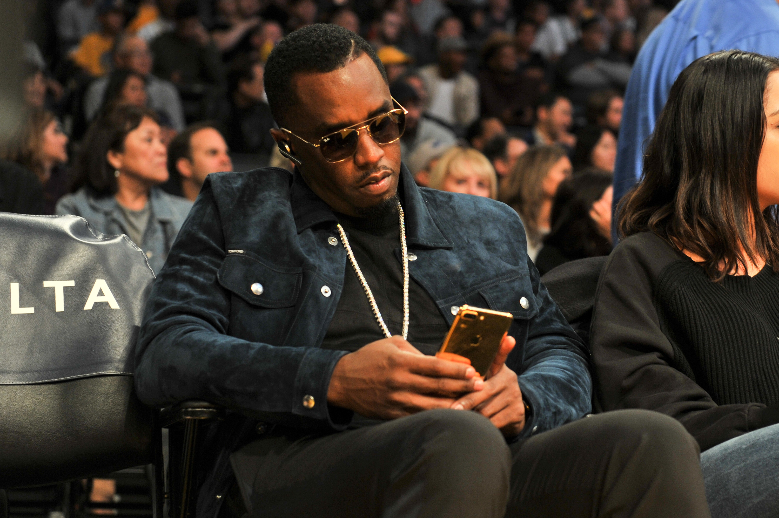 Celebrities At The Los Angeles Lakers Game