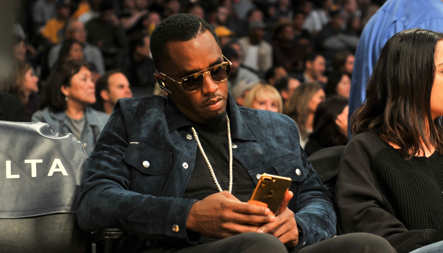 Celebrities At The Los Angeles Lakers Game