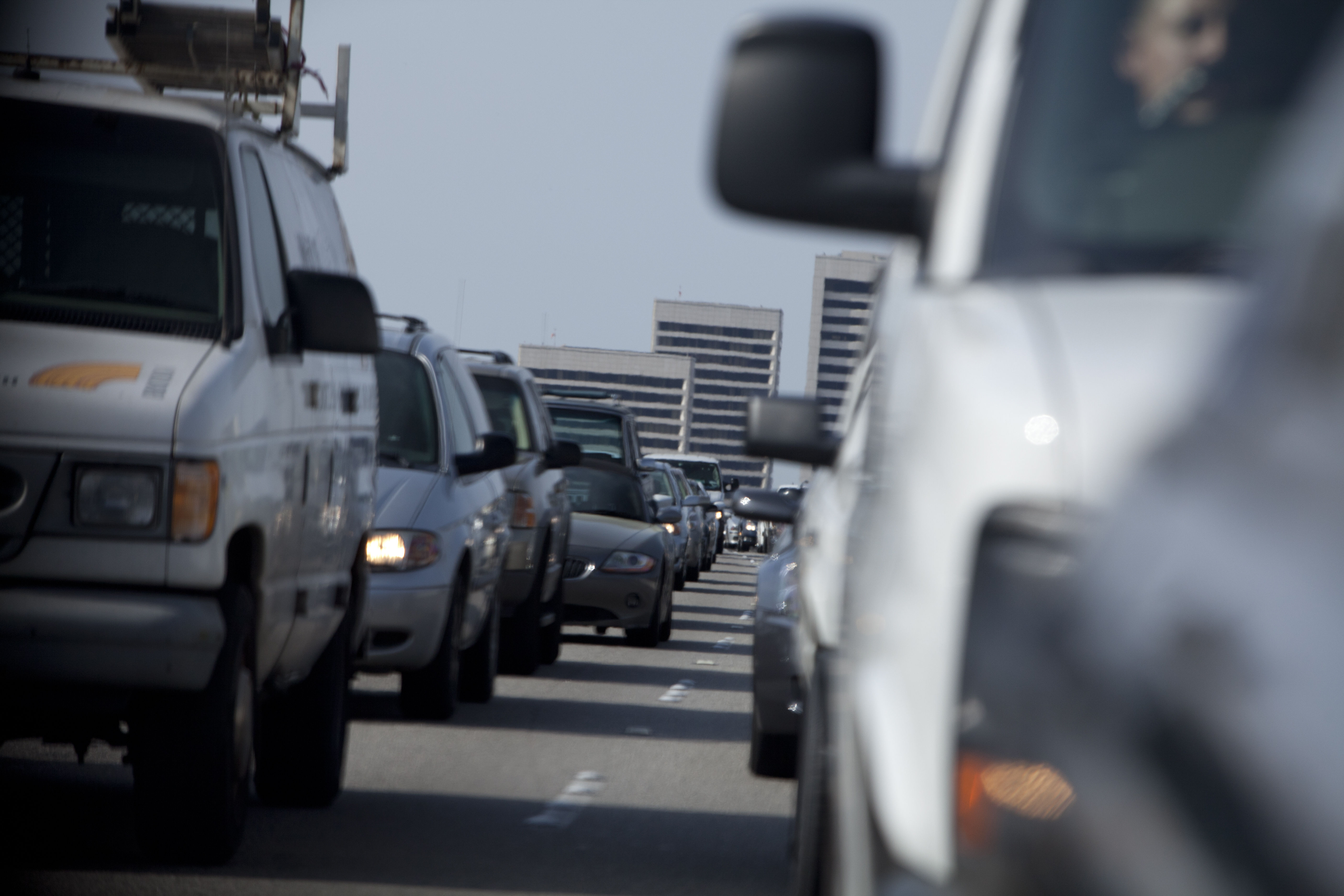 Grid locked highway Los Angeles