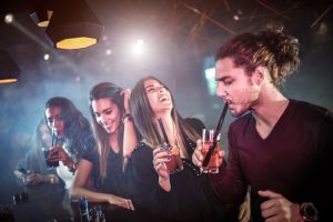 Group of people in the bar