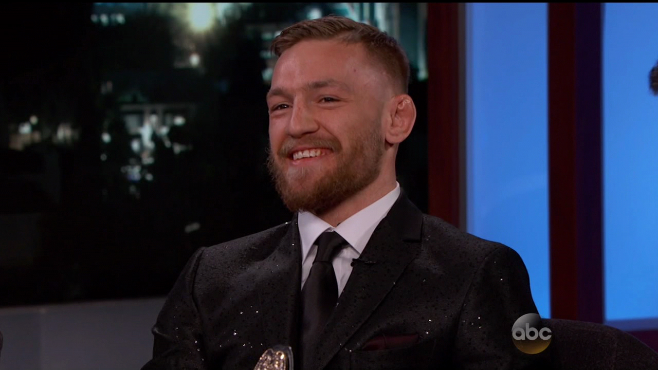 Conor McGregor during an appearance on ABC's 'Jimmy Kimmel Live!'