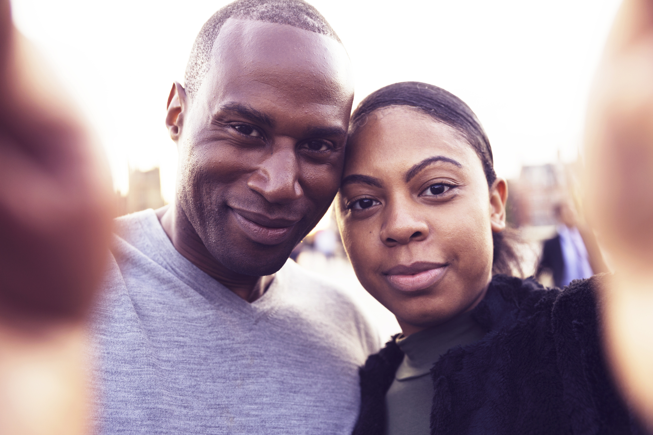 Couple Taking a Selfie during their visit to London