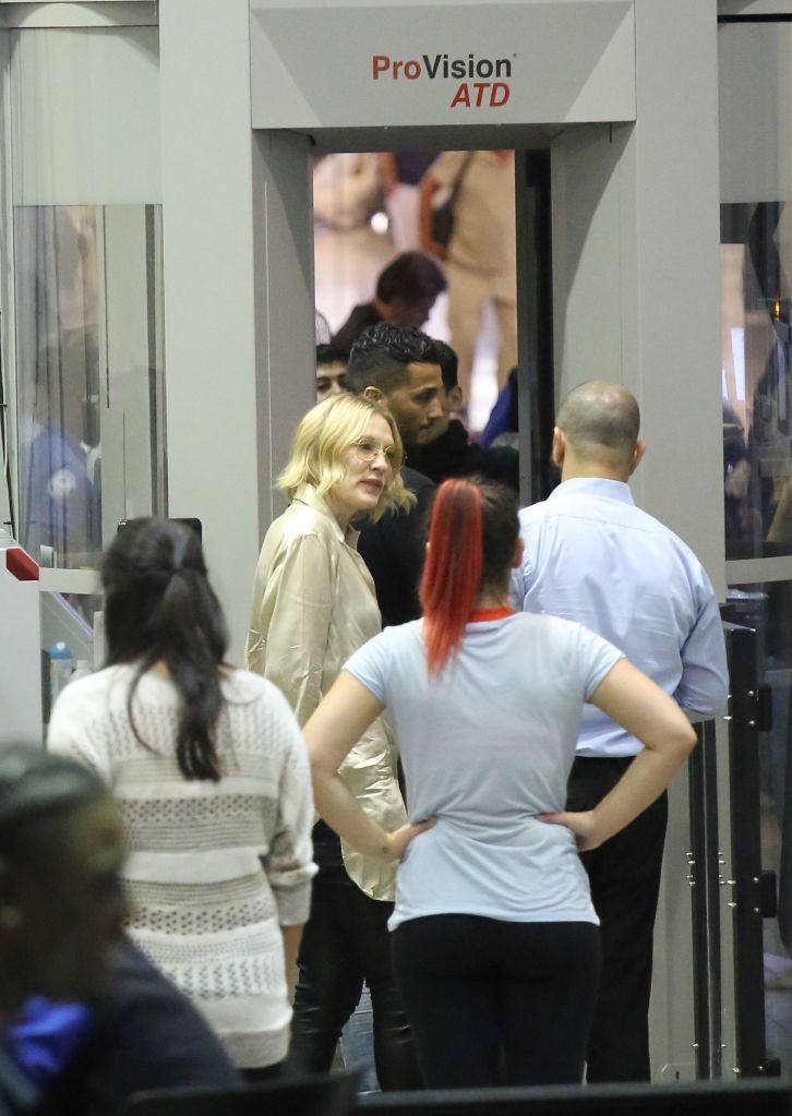 Cate Blanchett departs from Los Angeles International (LAX) Airport