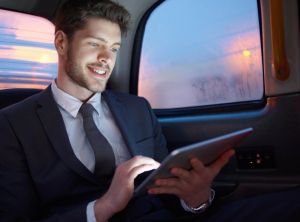 Young Business Man Using Graphic Tablet