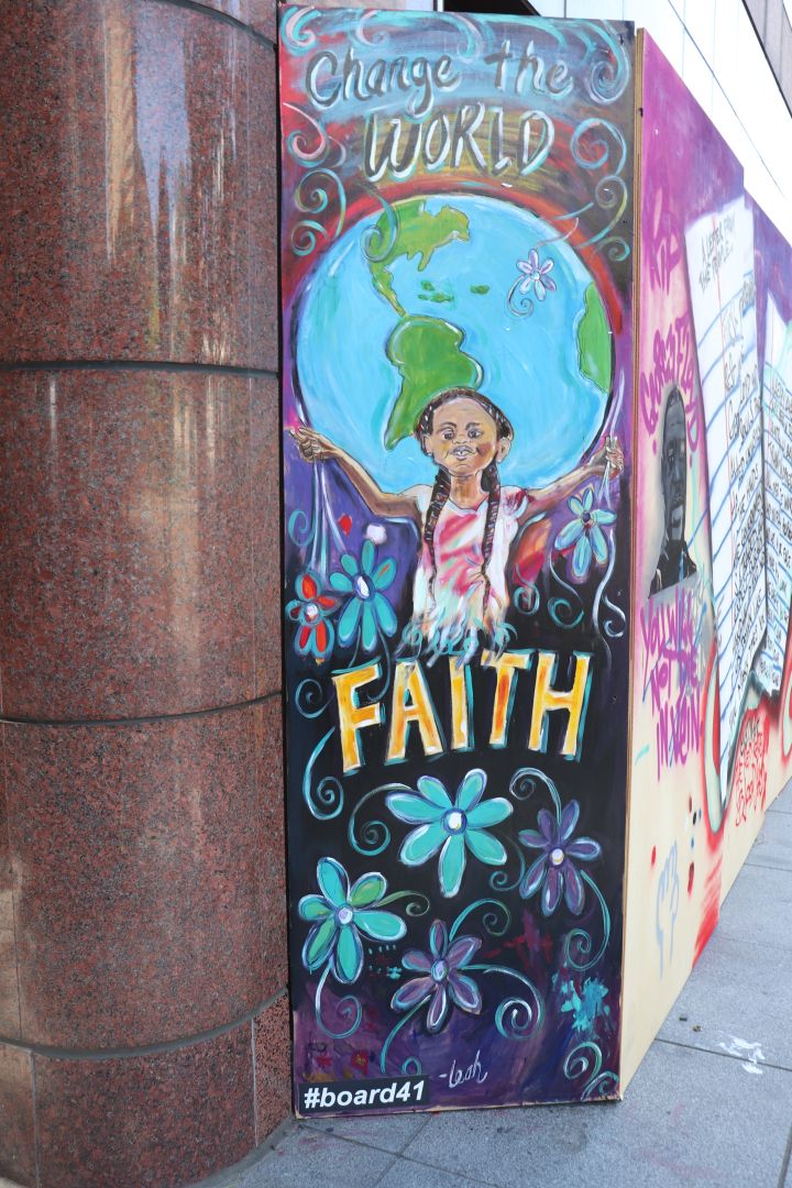Columbus Protest Art for George Floyd and Black Lives Matter