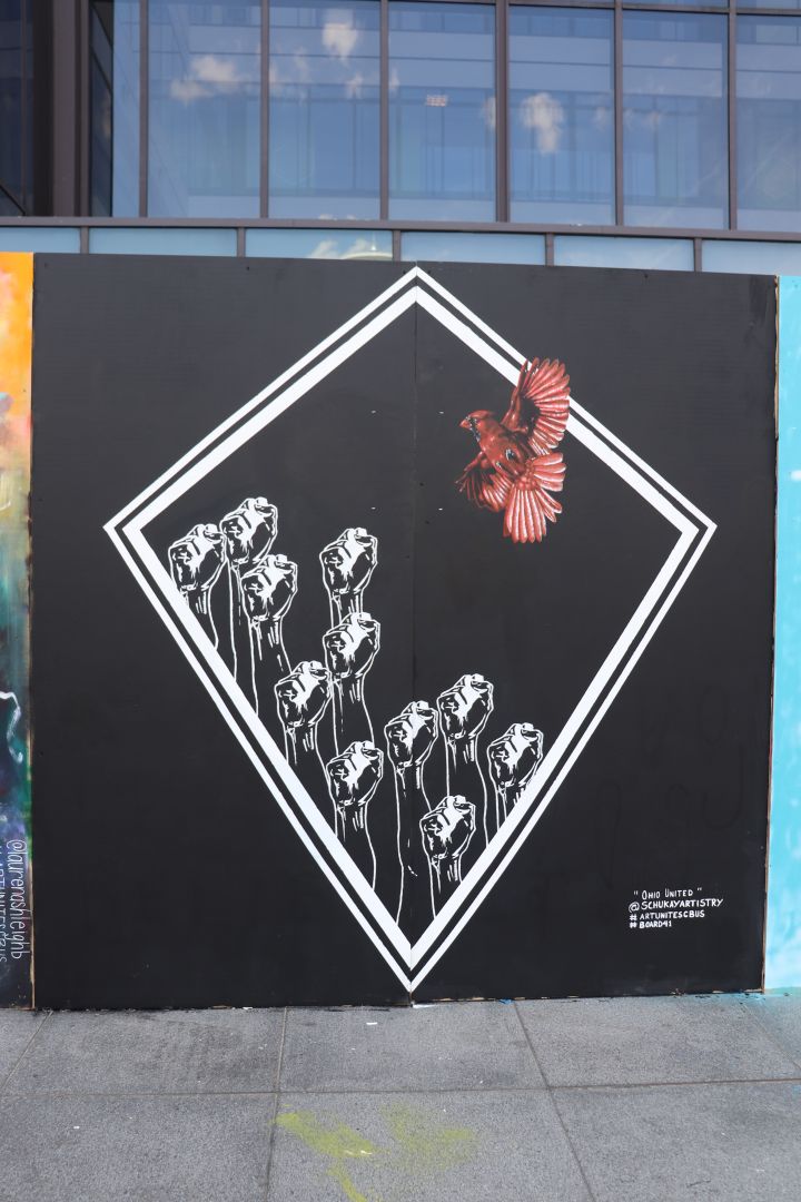 Columbus Protest Art for George Floyd and Black Lives Matter