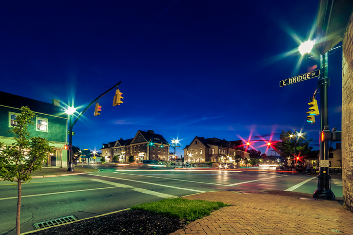 Dublin, Ohio at night