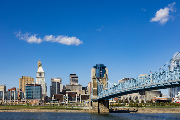 Cincinnati viewed from Covington, Kentucky