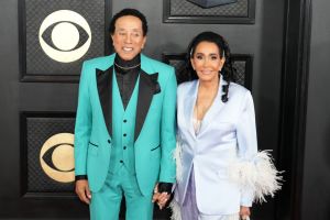 Smokey Robinson and Frances Robinson at the 65th GRAMMY AWARDS