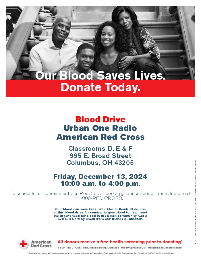 Red Cross Urban One Monthly Blood Drive
