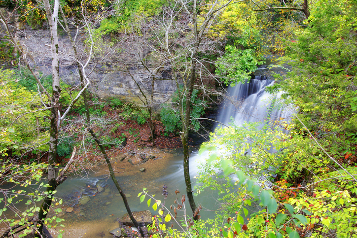 Hayden Run Falls in Autumn, Columbus, Ohio